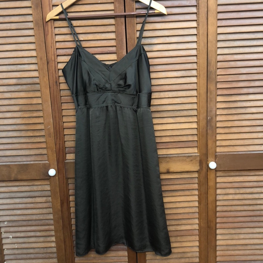 Banana Republic brown shoestring party dress